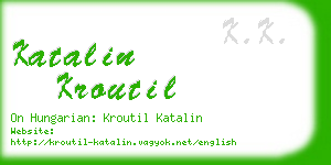 katalin kroutil business card